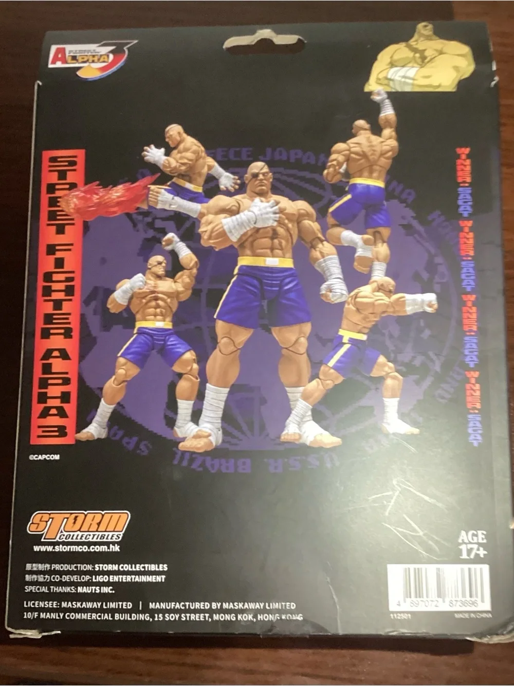 Street Fighter Alpha 3 Sagat Action Figure Sagat Storm Arena